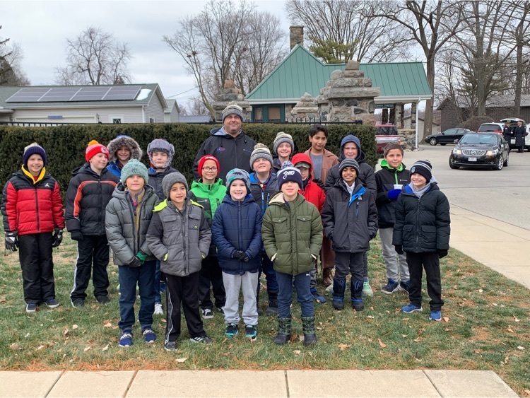Pack 3955 of Corpus Christi Catholic School at the Wreaths across America ceremony in Bloomington IL.